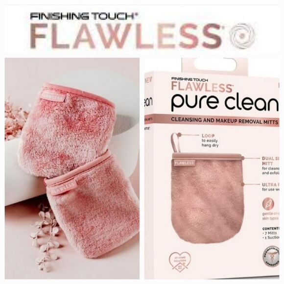 Finishing Touch Pure Clean Cleansing & Makeup Removal Mitts - Picture 1 of 7